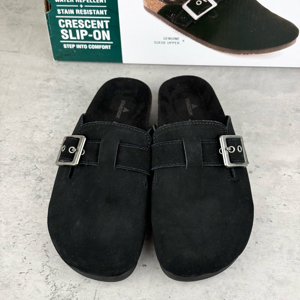 Staheekum Crescent Women's Suede Slip-On Clogs Water Repellent Sandal Worn Once - Picture 3 of 6